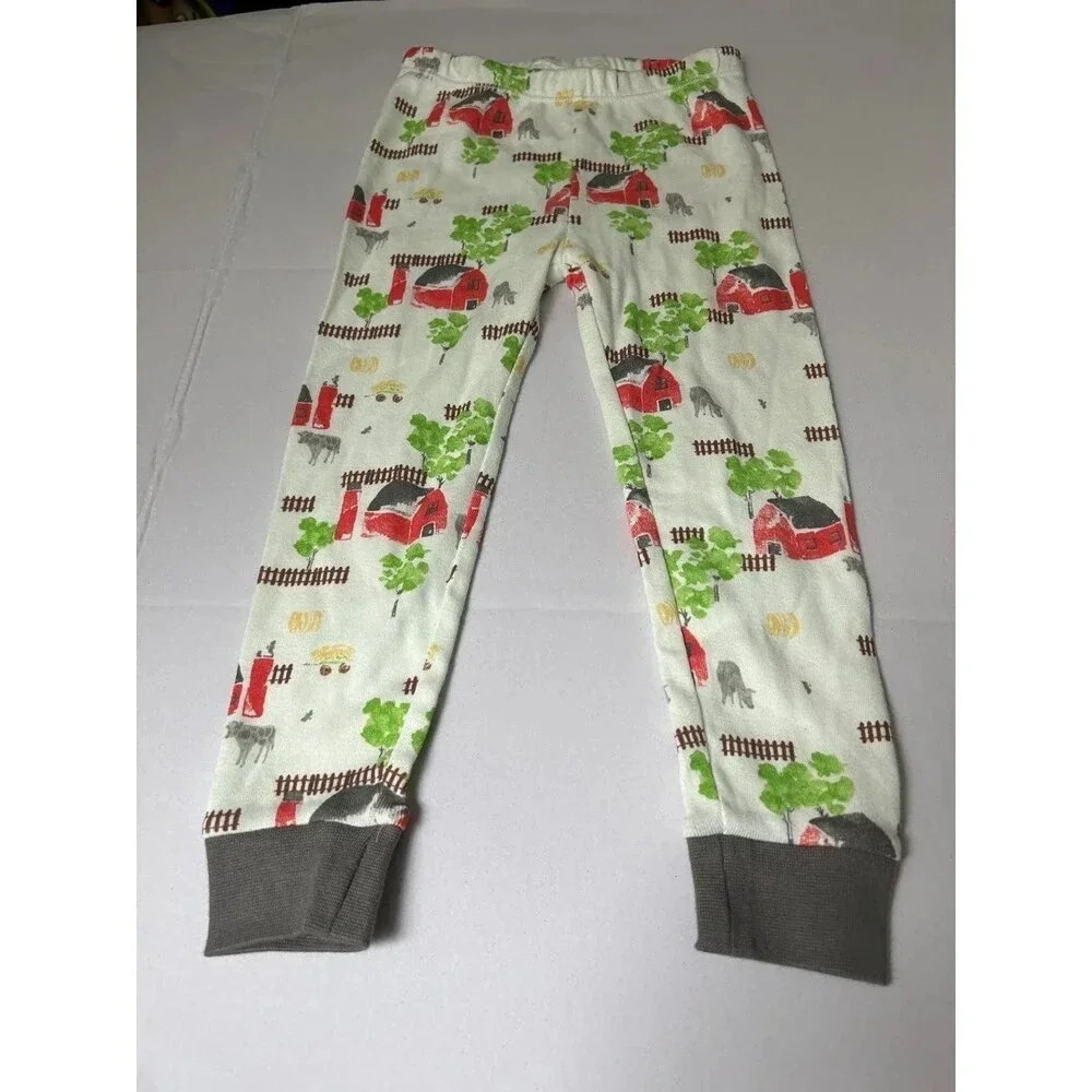 Burt’s bees 100% Organic Cotton pajama pants Sz 5T farm barn print